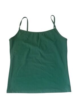 Wallflower Women’s Green Spaghetti Strap cropped Tank Top XL